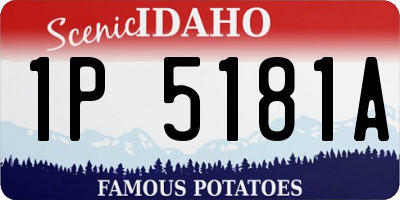 ID license plate 1P5181A