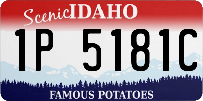 ID license plate 1P5181C