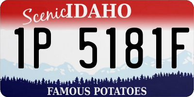 ID license plate 1P5181F