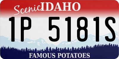 ID license plate 1P5181S