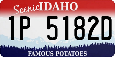 ID license plate 1P5182D