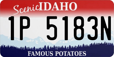 ID license plate 1P5183N