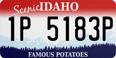 ID license plate 1P5183P