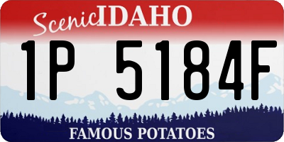 ID license plate 1P5184F