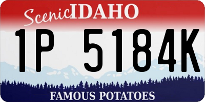 ID license plate 1P5184K