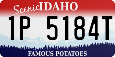 ID license plate 1P5184T