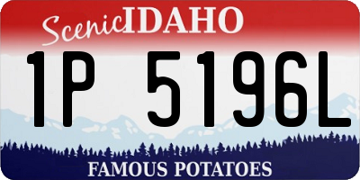 ID license plate 1P5196L
