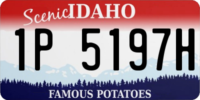 ID license plate 1P5197H