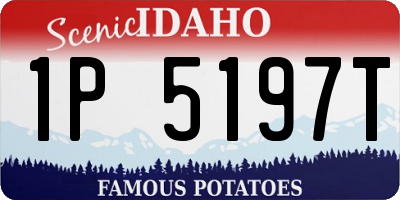 ID license plate 1P5197T