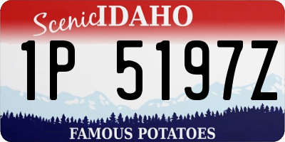 ID license plate 1P5197Z