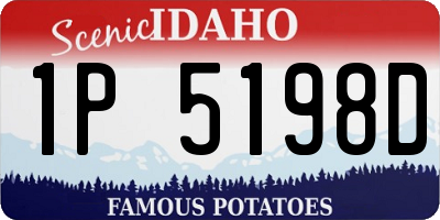 ID license plate 1P5198D