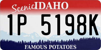 ID license plate 1P5198K