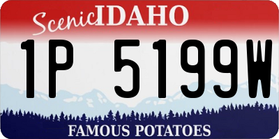 ID license plate 1P5199W