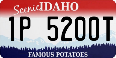 ID license plate 1P5200T