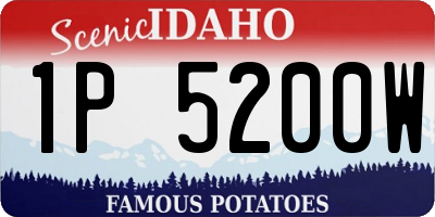 ID license plate 1P5200W