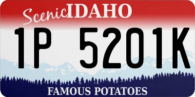 ID license plate 1P5201K