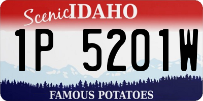 ID license plate 1P5201W