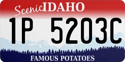 ID license plate 1P5203C