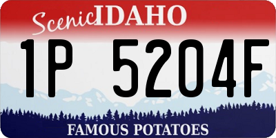 ID license plate 1P5204F