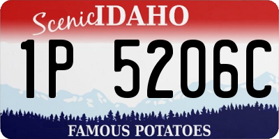 ID license plate 1P5206C
