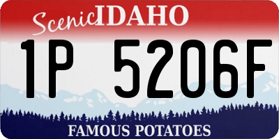 ID license plate 1P5206F