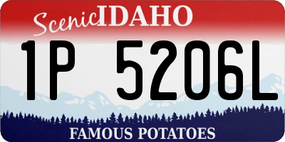 ID license plate 1P5206L