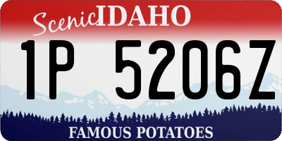 ID license plate 1P5206Z