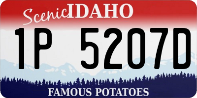 ID license plate 1P5207D