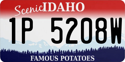 ID license plate 1P5208W