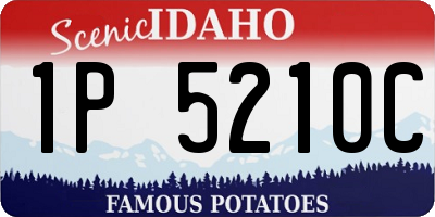 ID license plate 1P5210C