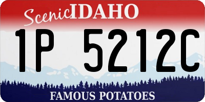 ID license plate 1P5212C