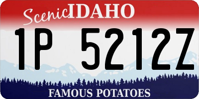 ID license plate 1P5212Z