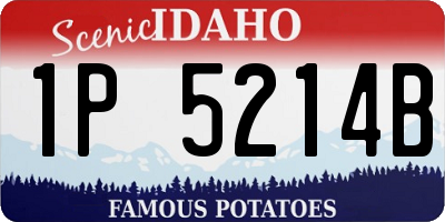 ID license plate 1P5214B
