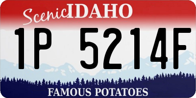 ID license plate 1P5214F
