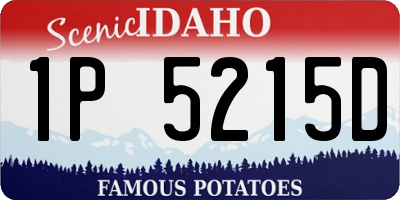 ID license plate 1P5215D