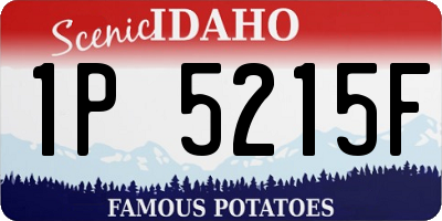 ID license plate 1P5215F