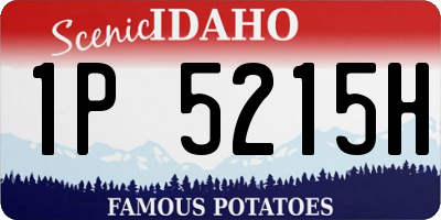 ID license plate 1P5215H