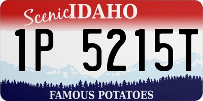 ID license plate 1P5215T