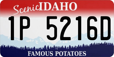 ID license plate 1P5216D