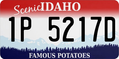 ID license plate 1P5217D