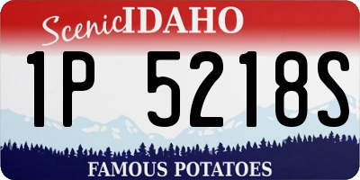 ID license plate 1P5218S