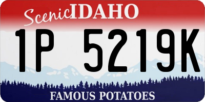 ID license plate 1P5219K