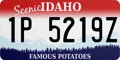 ID license plate 1P5219Z