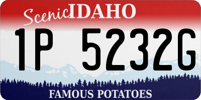 ID license plate 1P5232G