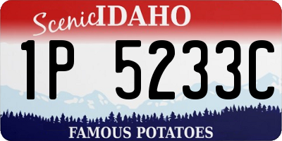 ID license plate 1P5233C