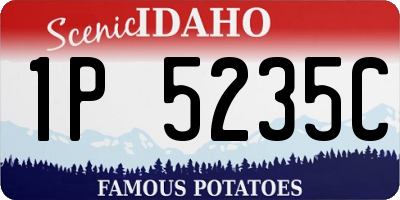 ID license plate 1P5235C