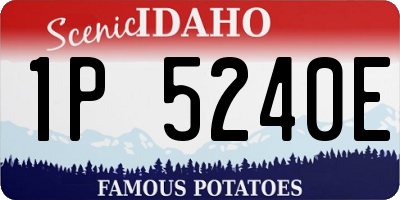 ID license plate 1P5240E