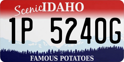 ID license plate 1P5240G