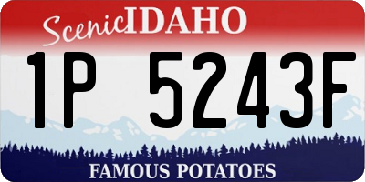 ID license plate 1P5243F