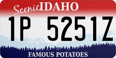 ID license plate 1P5251Z